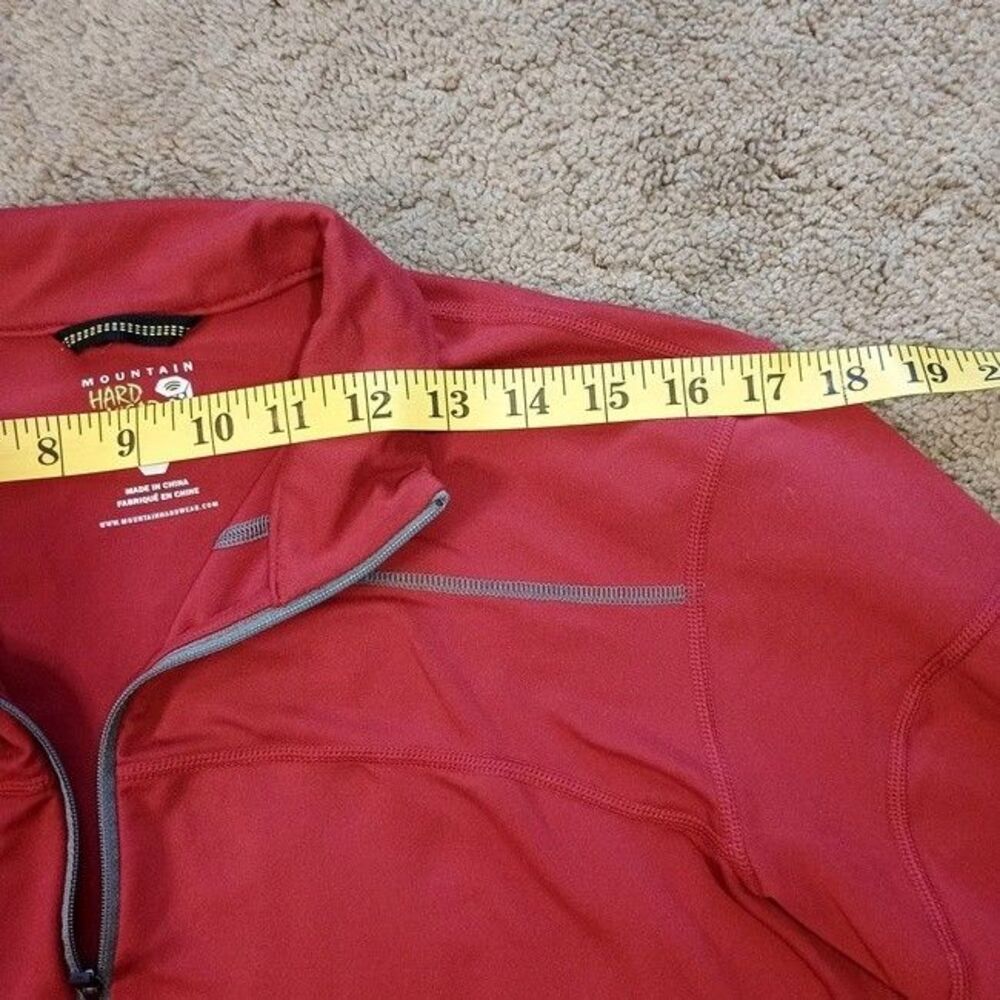 Mountain Hardwear Pullover 1/4 Zip Fleece Mens Medium Red Hiking‎ Camp Gorpcore - Picture 4 of 7
